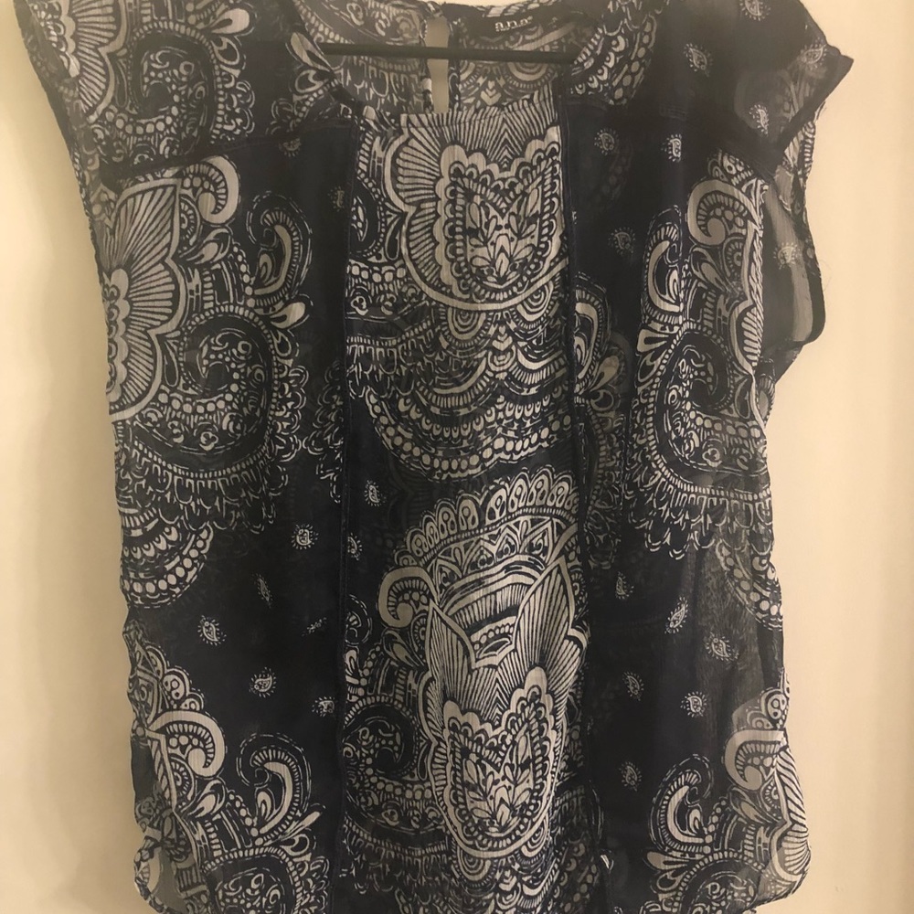 Sheer paisley blouse